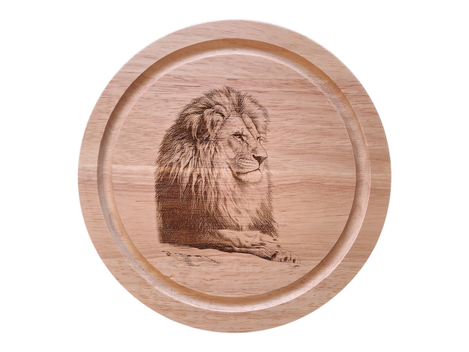 Lion Design Cheese Board Set with Tools Closed 