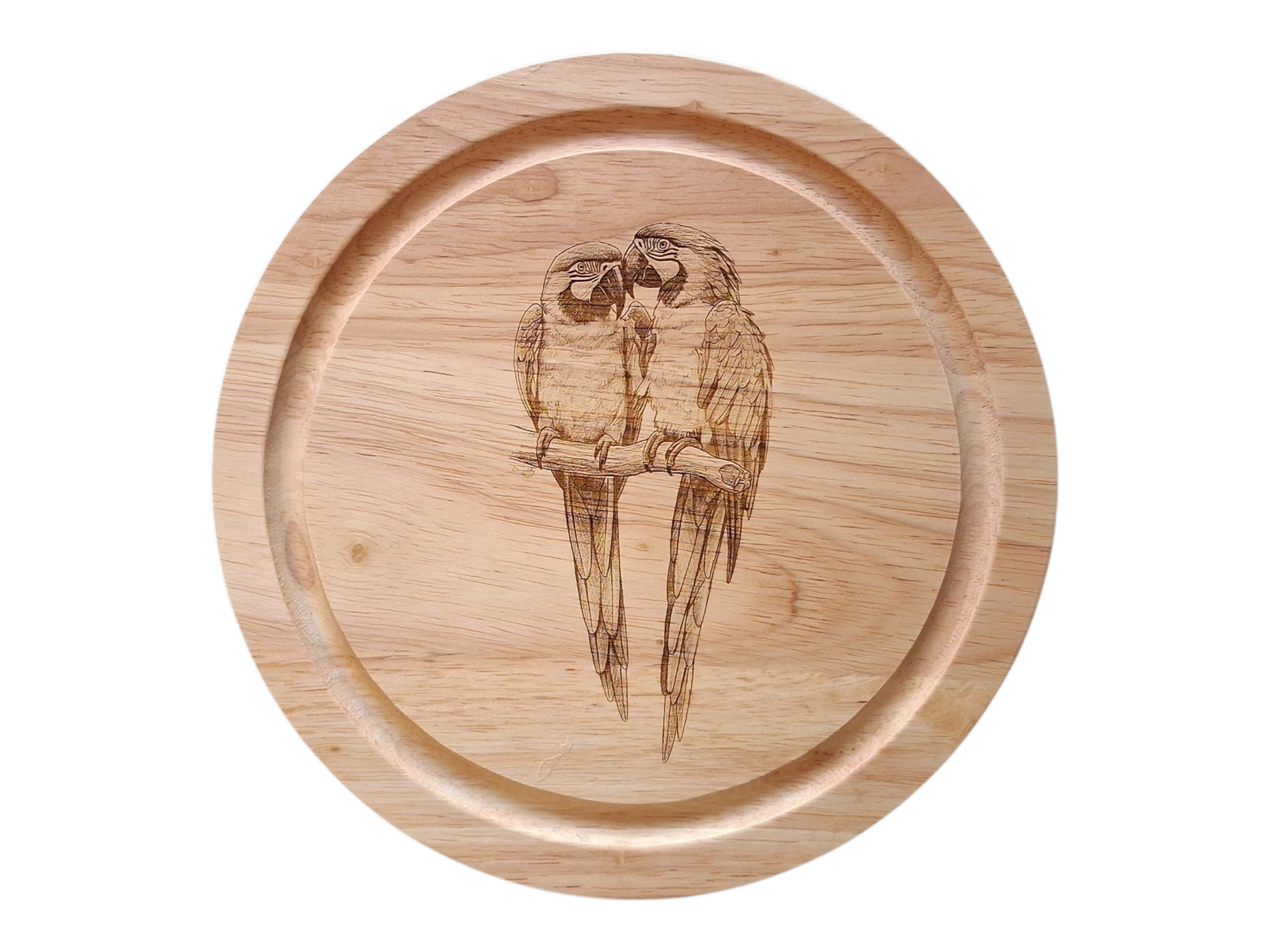 Macaws 'Love Is...' Design Cheese Board Set with Tools Closed 
