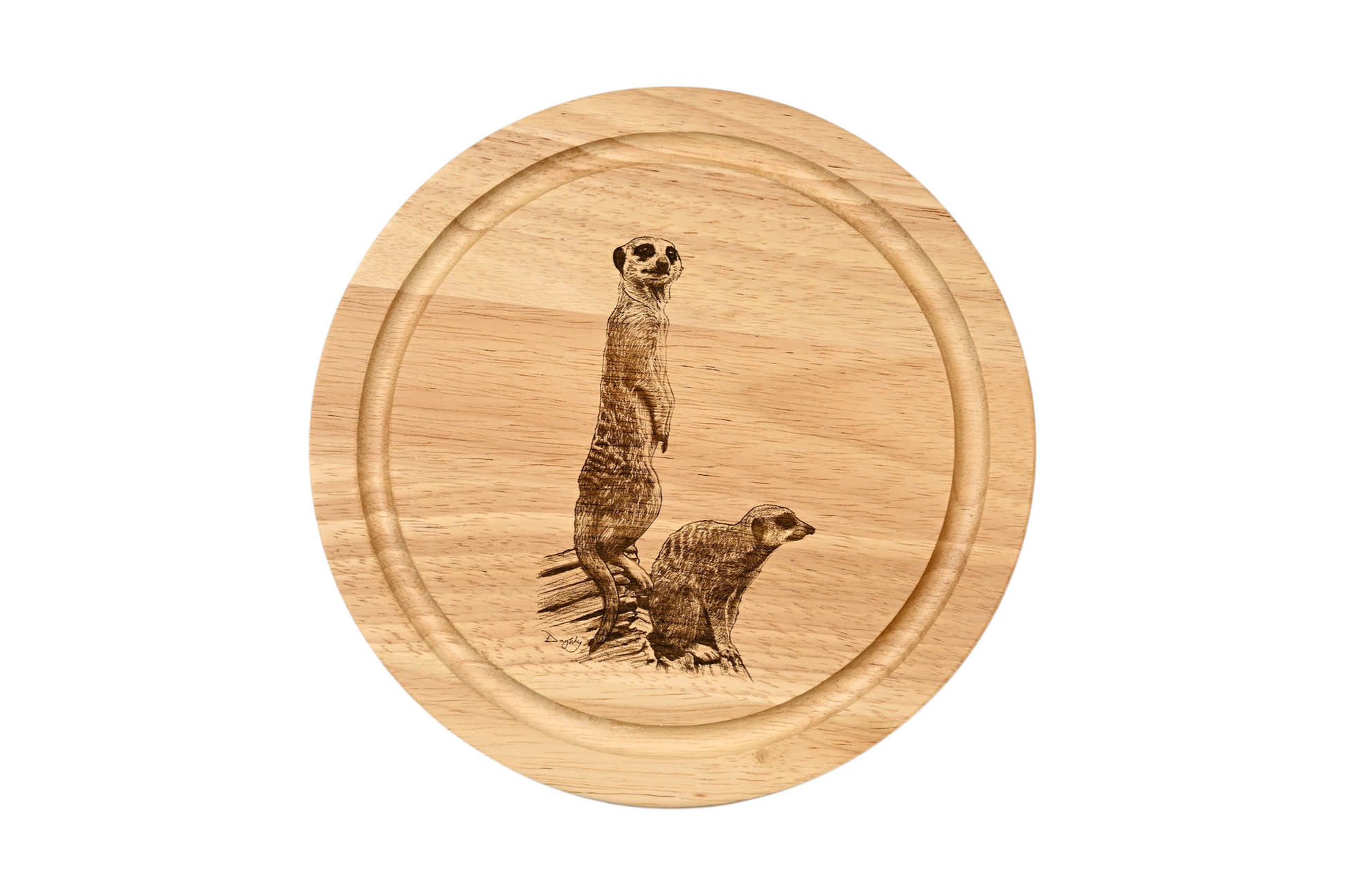 Meerkats Design Cheese Board Set with Tools Closed Image