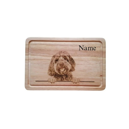 Cockapoo Engrave Cockapoo Dog Design #2 Engraved Small Chopping Board (30x20x1.7cm) - U ...