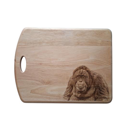 Orangutan - Large Chopping Board with Handle (45x30x2cm)