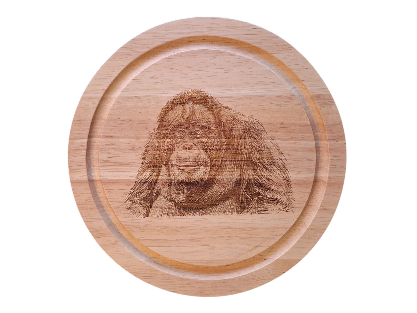 Orangutan Design Cheese Board Set with Tools Closed 