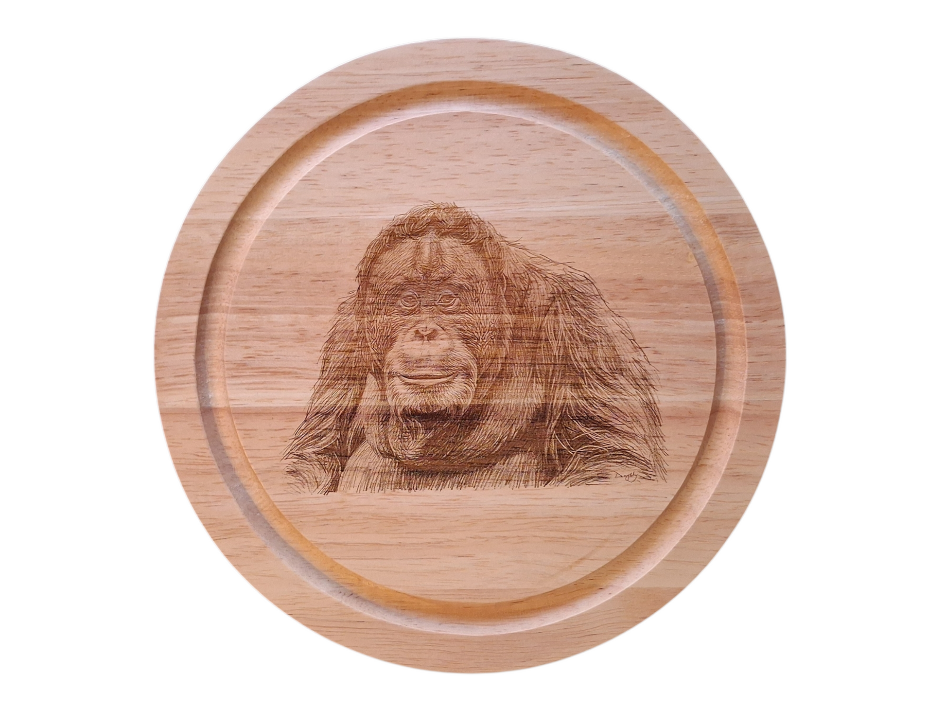 Orangutan Design Cheese Board Set with Tools Closed 