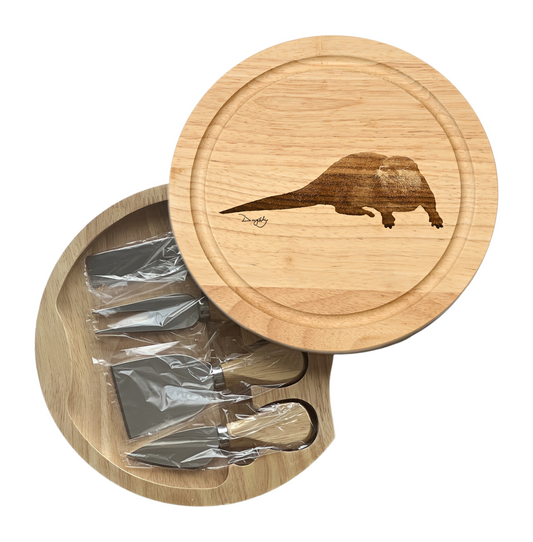 Otter Design Cheese Board Set with Tools Open Image 