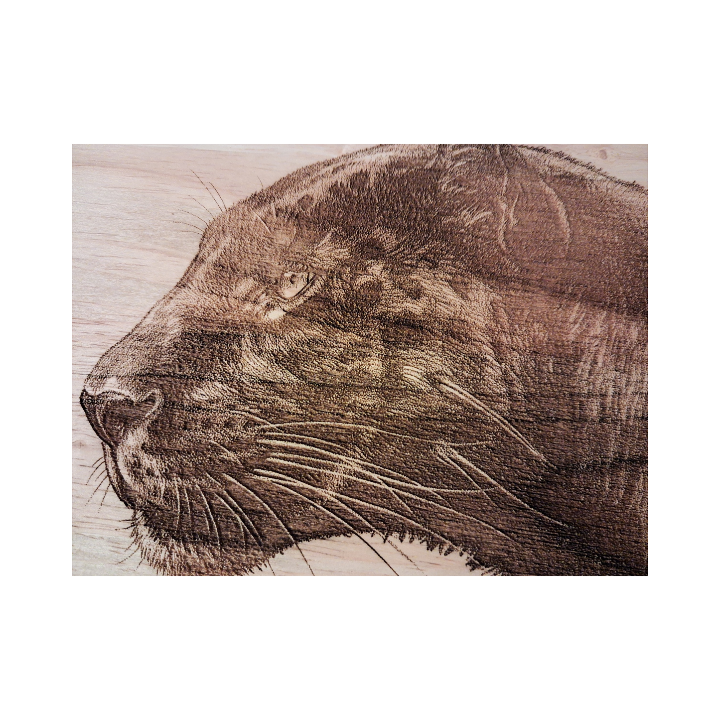 Panther Design Medium Chopping Board With Handle Close-up 