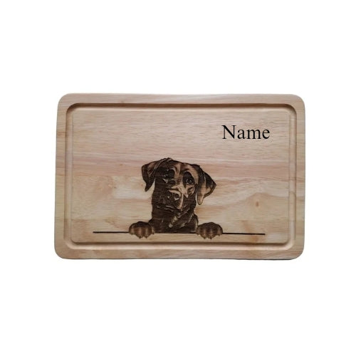 Personalised Black Labrador Retriever Design Chopping Board 