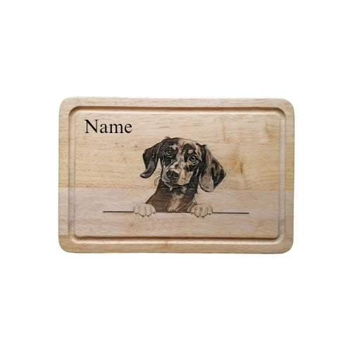 Personalised Dachshund Design Chopping Board 