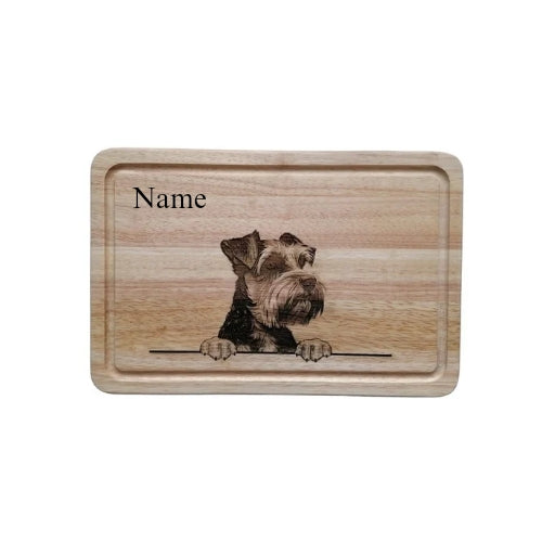 Personalised Schnauzer Design Chopping Board 