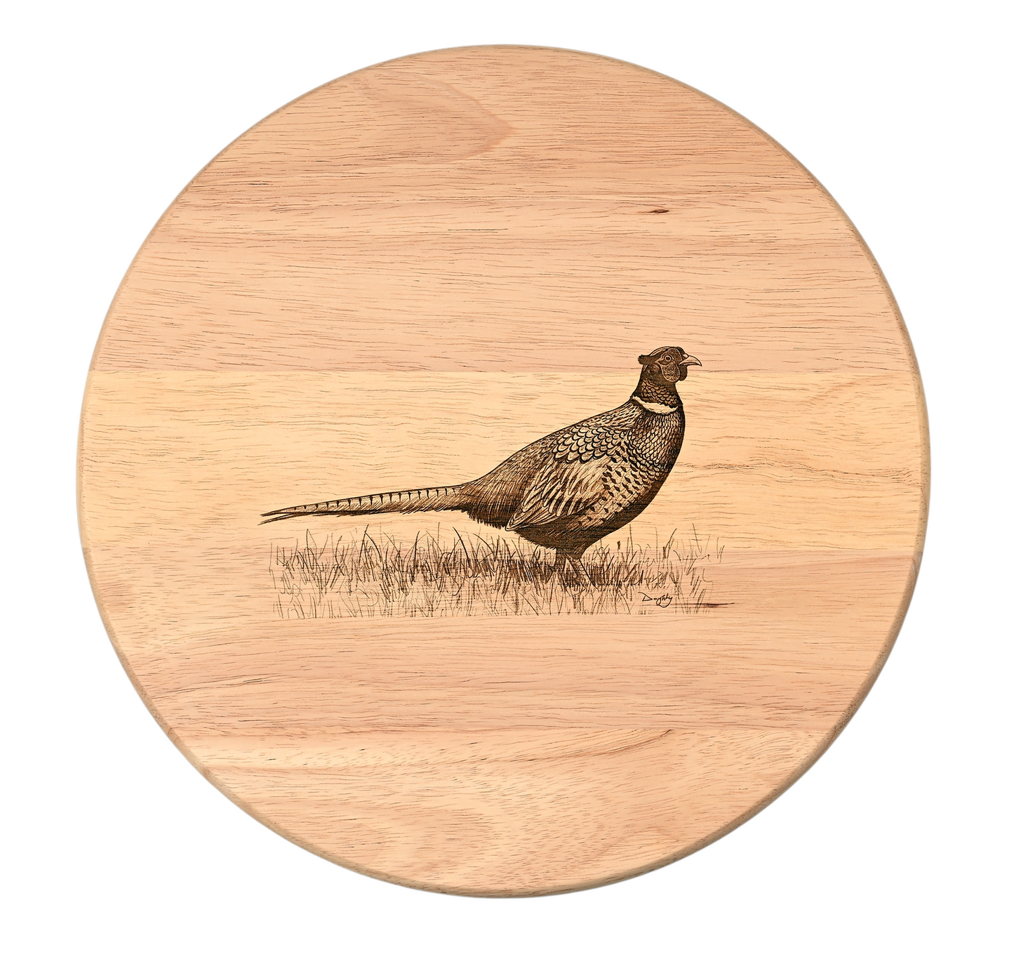 Pheasant Design Lazy Susan (Dia. 35cm) Front