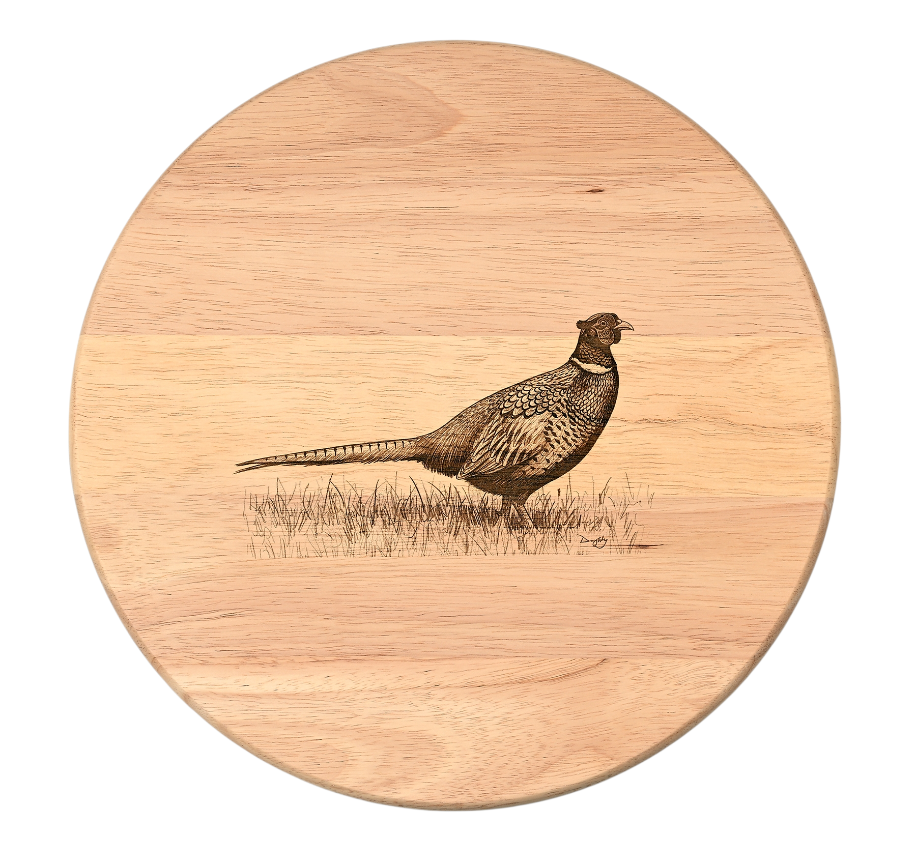 Pheasant Design Lazy Susan (Dia. 35cm) Front
