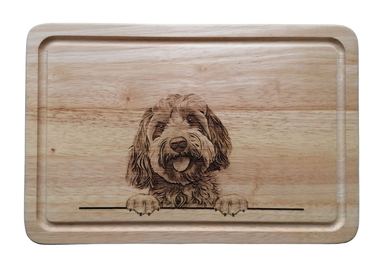 Cockapoo Engrave Cockapoo Dog Design #2 Engraved Small Chopping Board (30x20x1.7cm) - U ...
