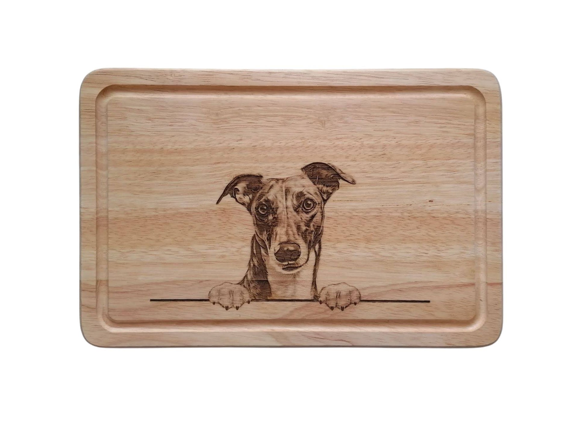 Personalised Greyhound Dog Design Chopping Board 