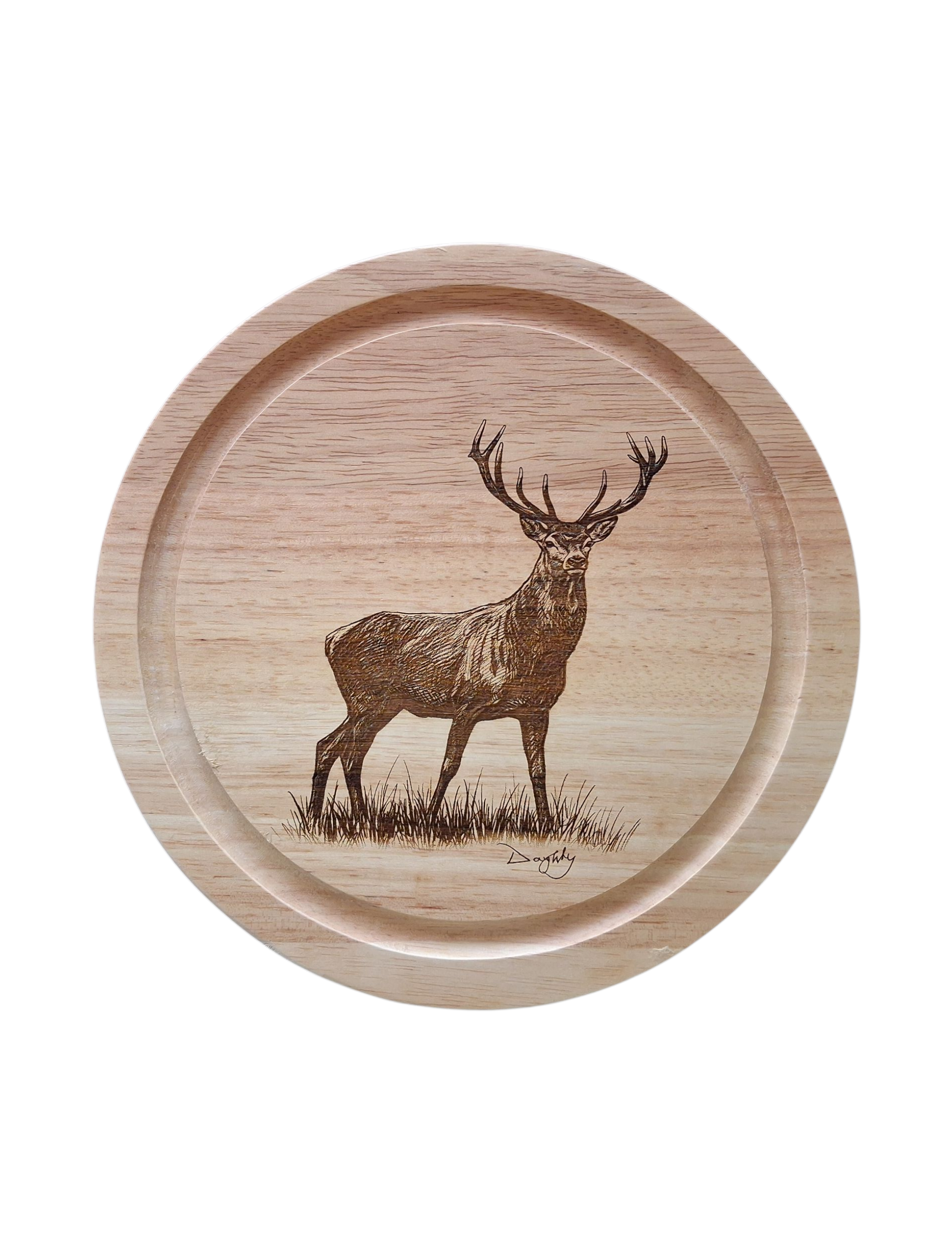Red Deer Stag Design Cheese Set with Tools Closed 
