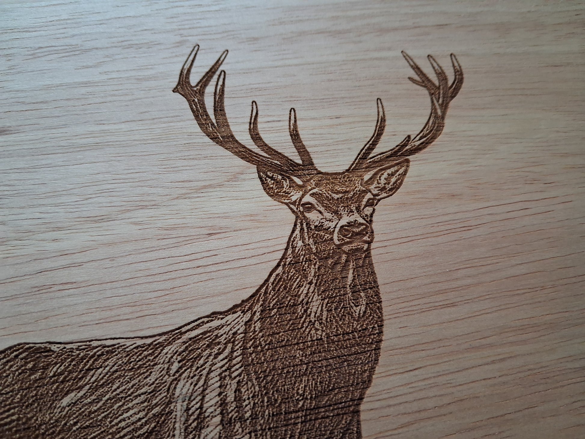 Red Deer Stag Design Lazy Susan Close-up 