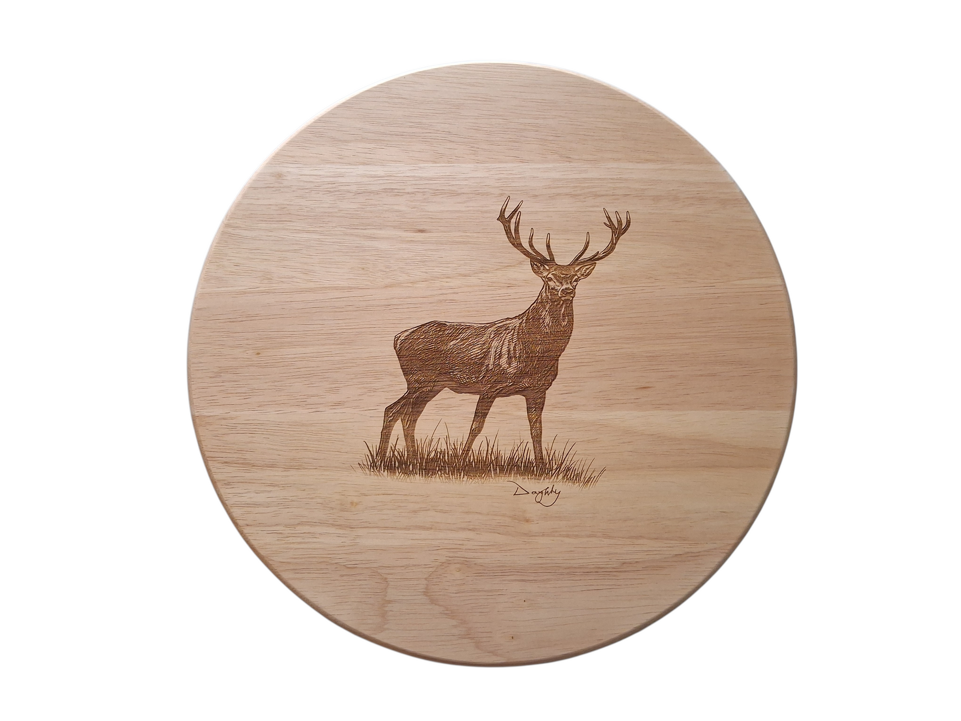 Red Deer Stag Design Lazy Susan Front 