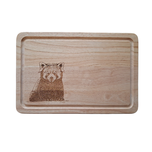 Red Panda Design Small Chopping Board Front 
