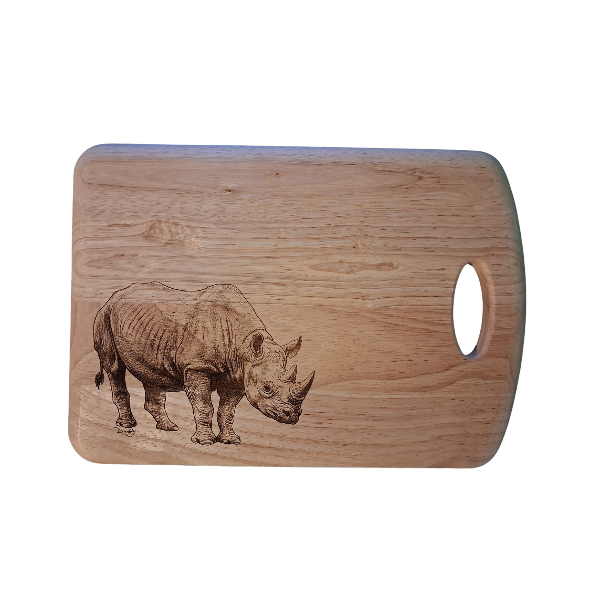 Rhinoceros Design Medium Chopping Board  Front
