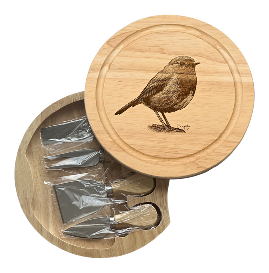 Robin Design Cheese Set with Tools Open Image 