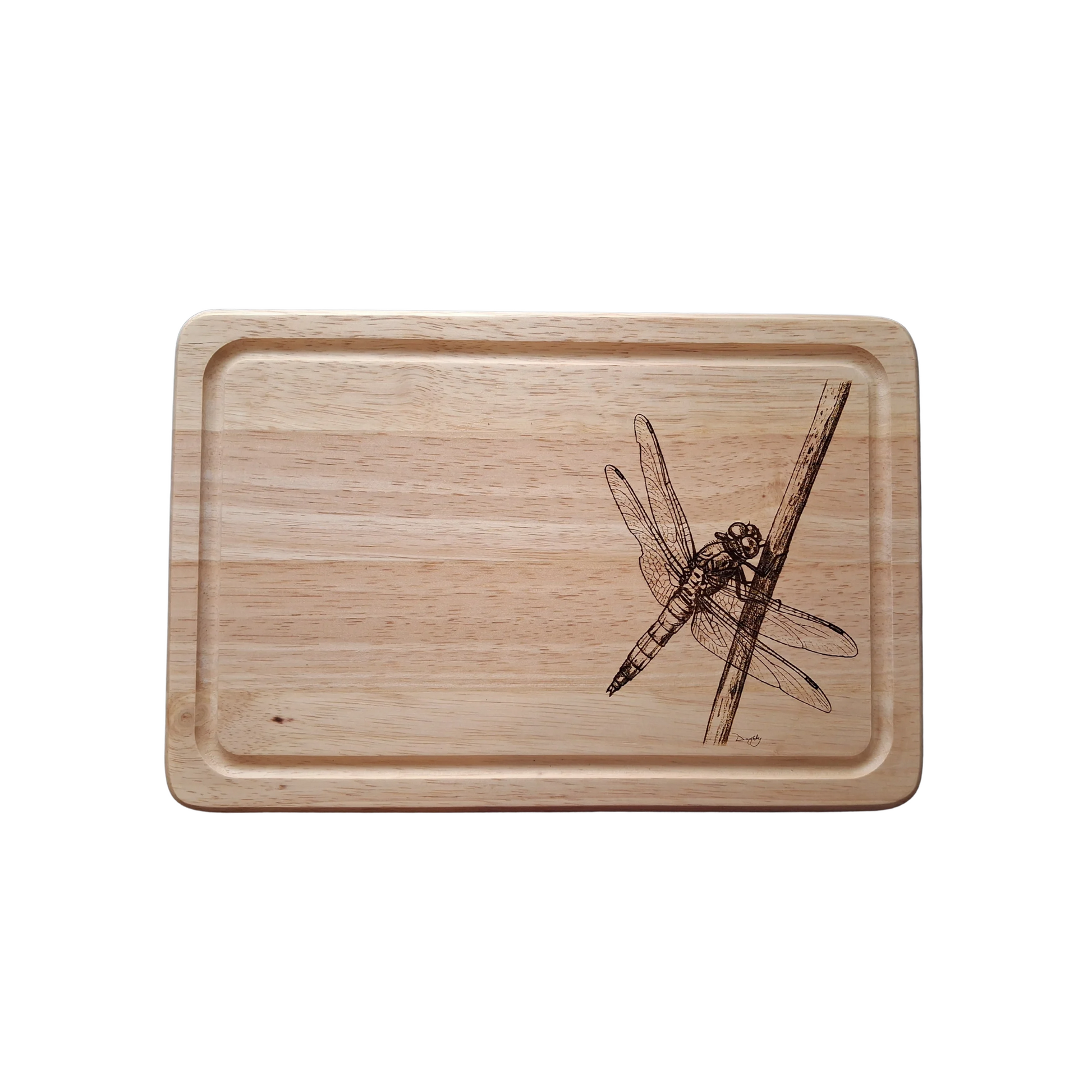Scarce Chaser Dragonfly - Small Chopping Board (30x20x1.7cm)