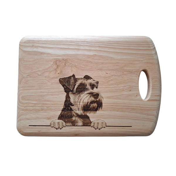 Schnauzer Dog Design #3 Medium Chopping Board Front 