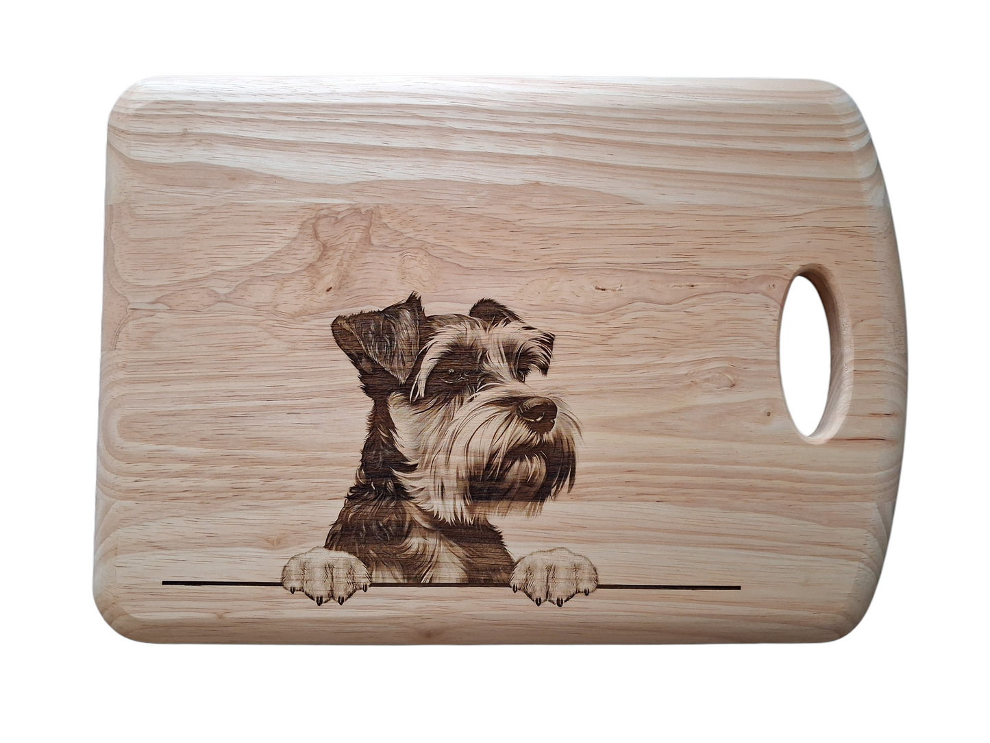 Schnauzer Dog Design #3 Medium Chopping Board Front Image 