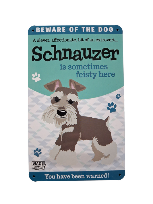 Schnauzer Fun Metal Sign