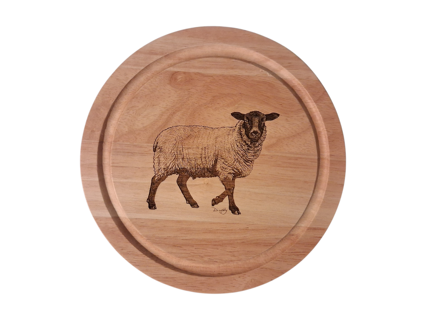 Sheep Design Cheese Board Set with Tools Closed 