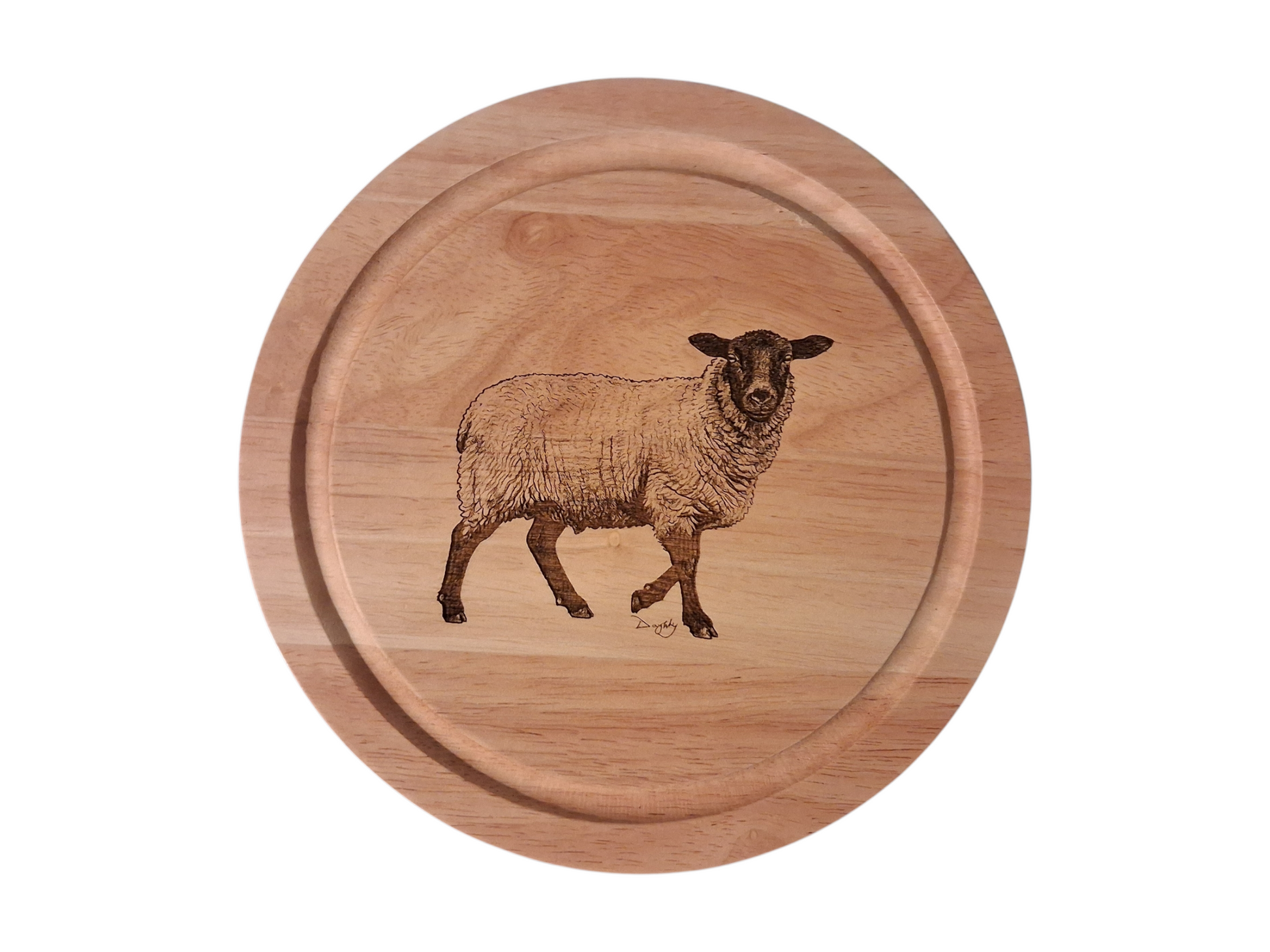 Sheep Design Cheese Board Set with Tools Closed 