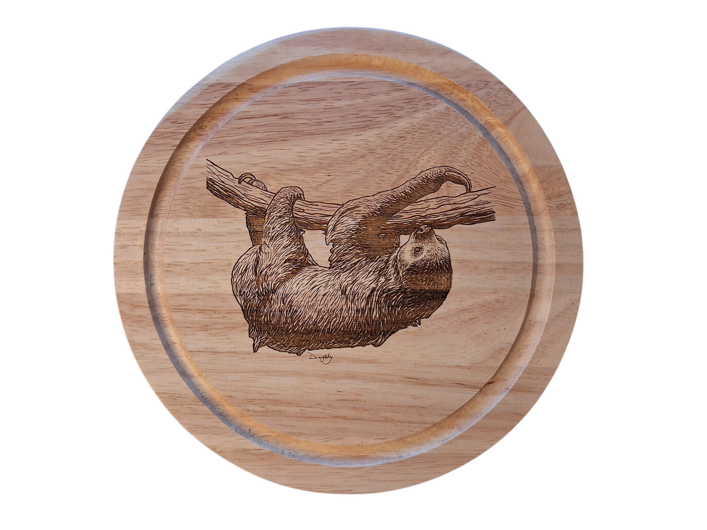 Sloth Design Cheese Board Set with Tools Closed 