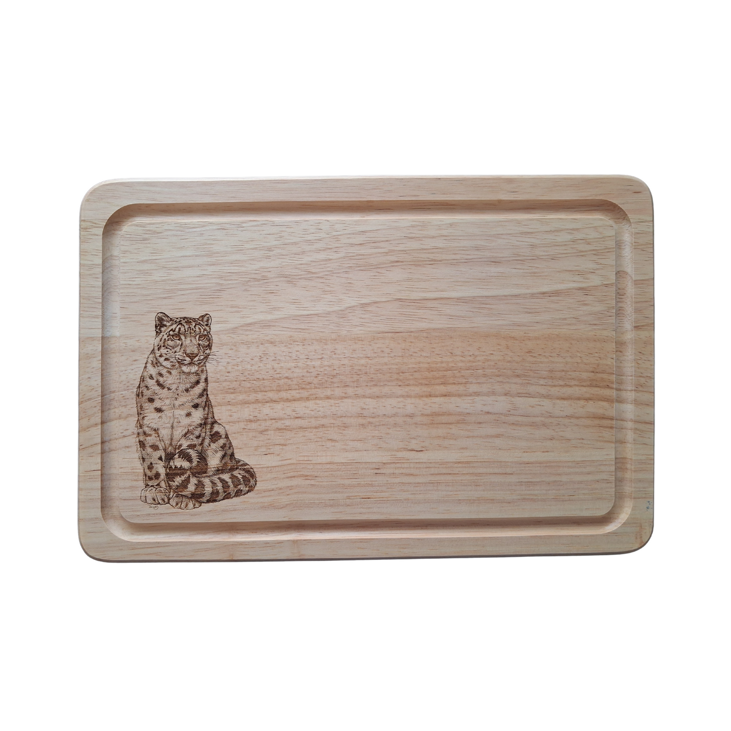 Snow Leopard - Small Chopping Board (30x20x1.7cm)