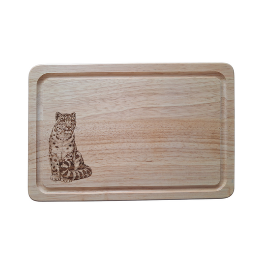 Snow Leopard - Small Chopping Board (30x20x1.7cm)