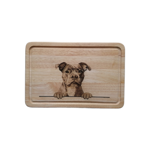 Staffordshire Bull Terrier Design Chopping Board 