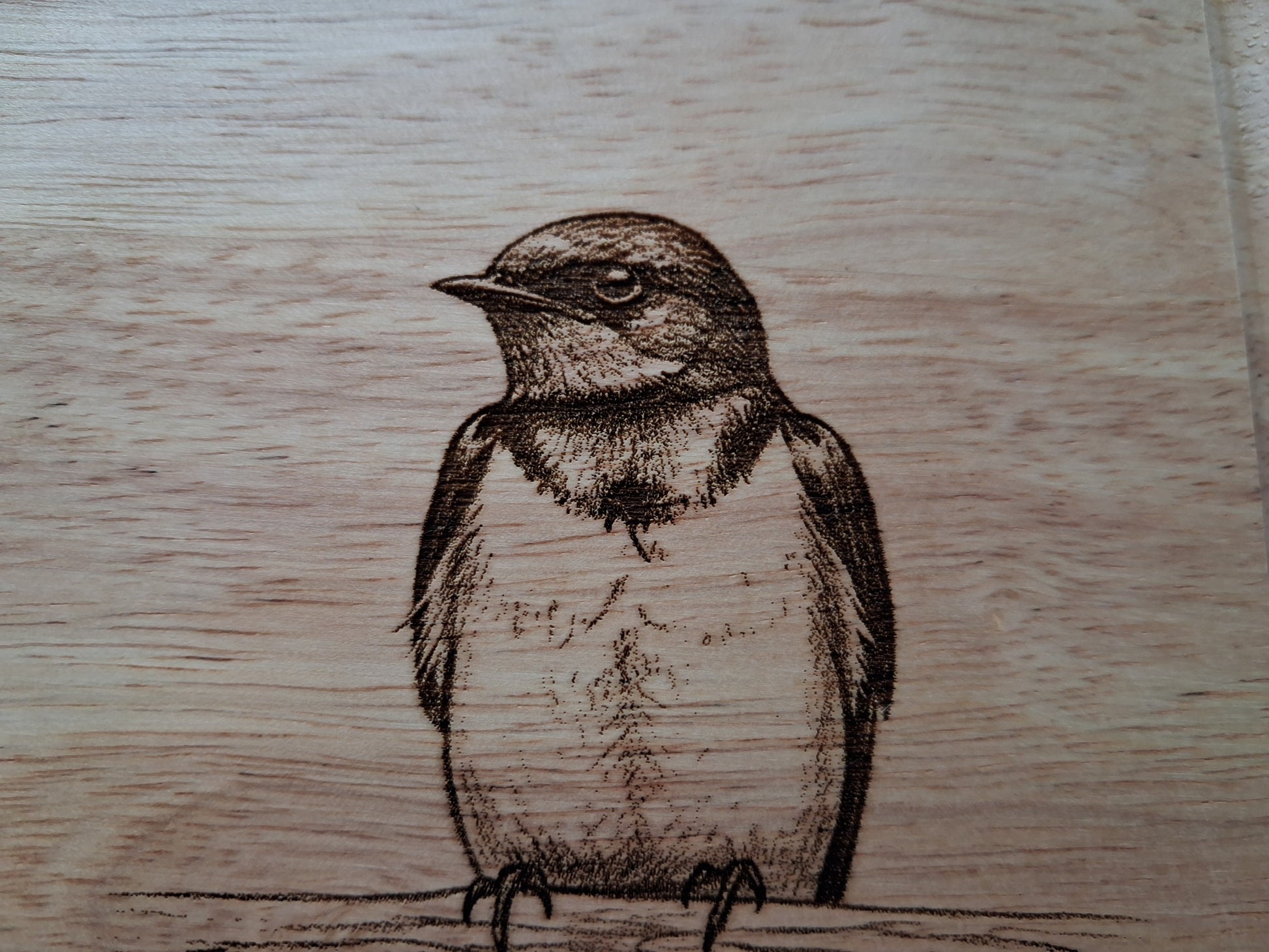 Swallow - Large Chopping Board with Handle (44x34x2cm) - Close-up 