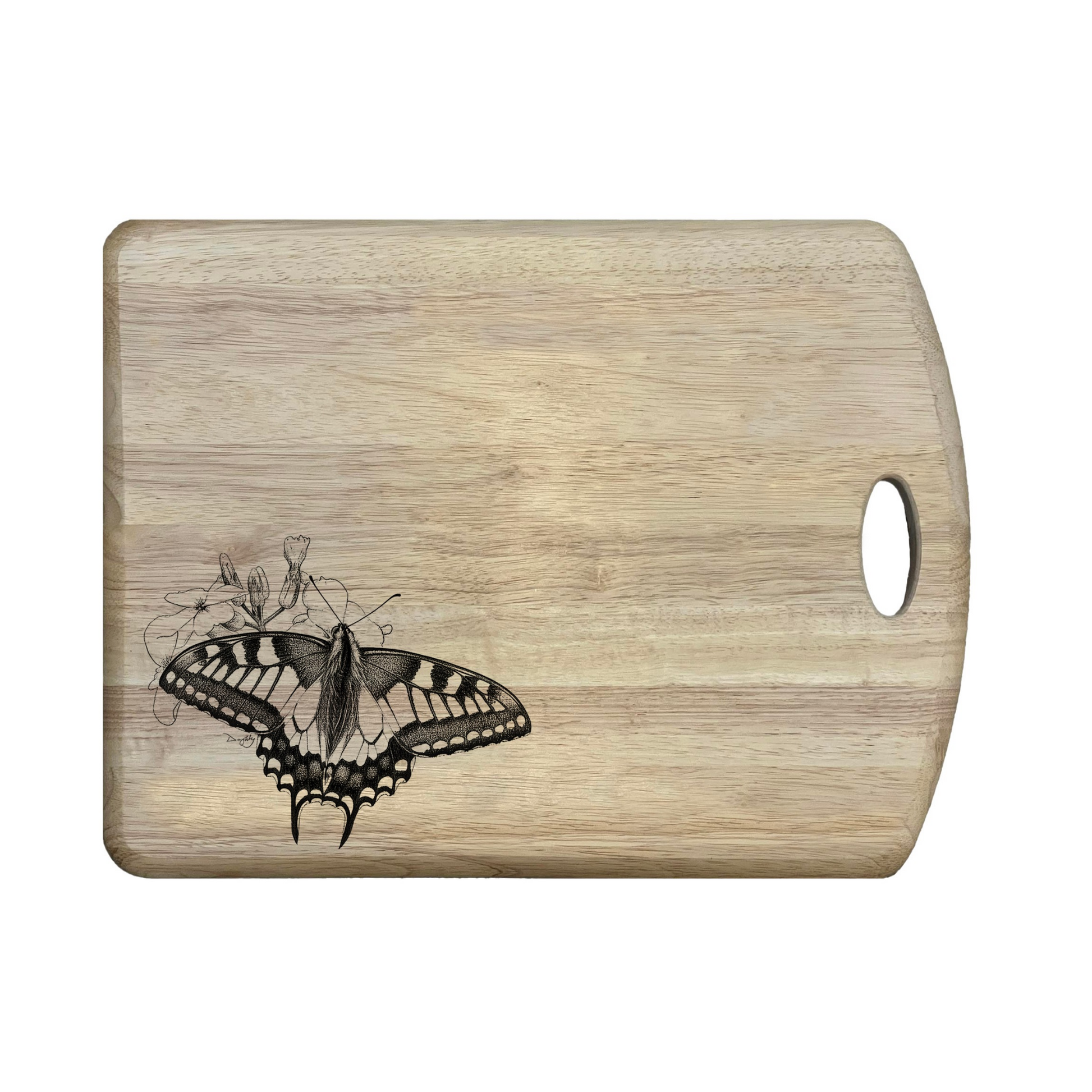 Swallowtail Butterfly - Large Chopping Board with Handle (44x34x2cm)