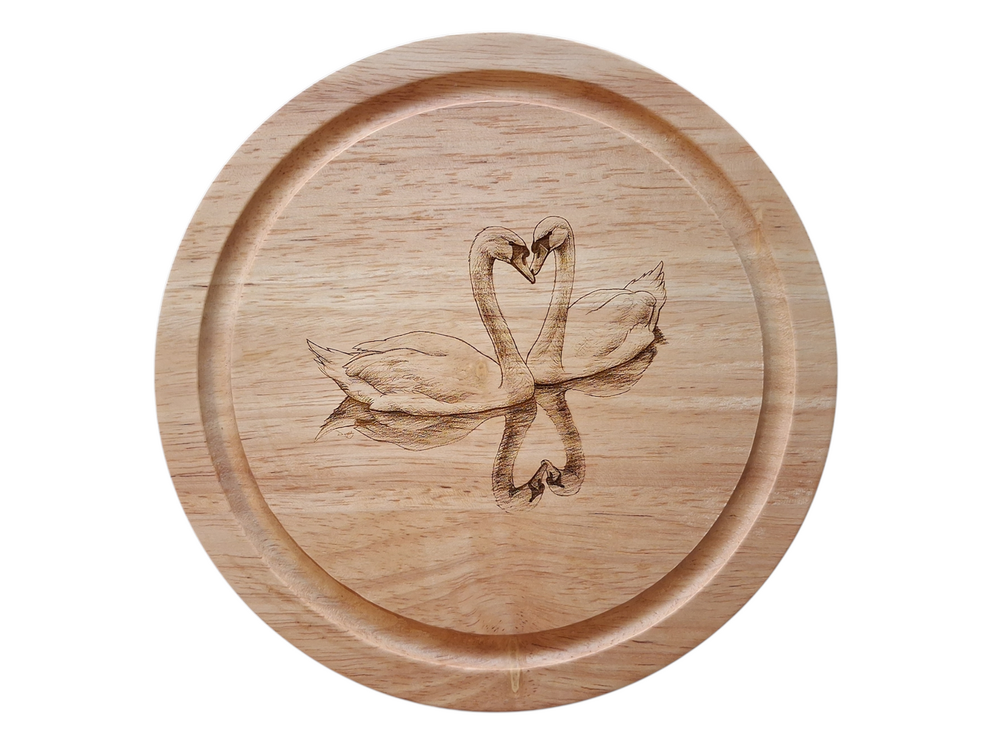 Swans 'Love Is...' Design Cheese Board Set with Tools Closed 