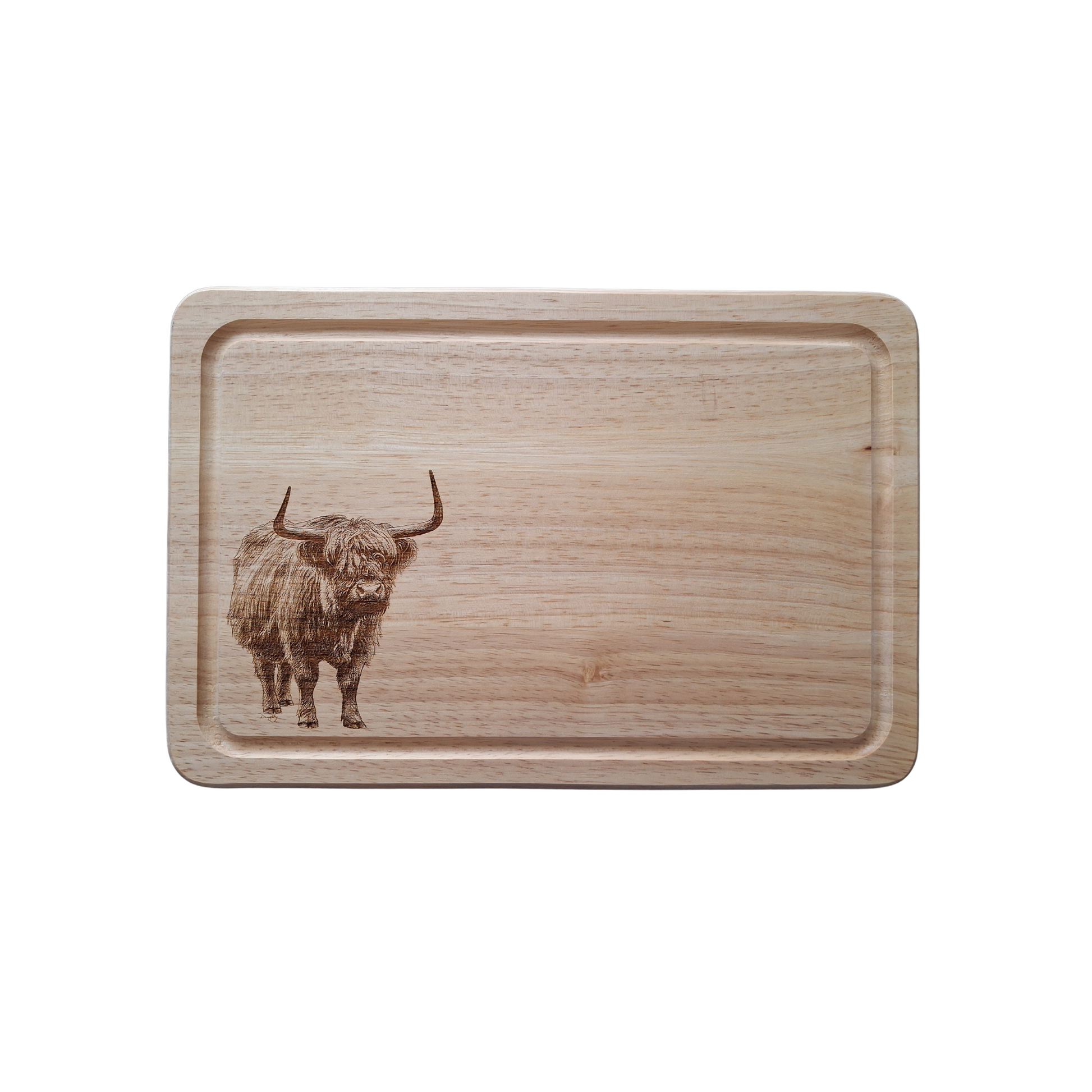 The Gentle Highland Cow- Small Chopping Board (30x20x1.7cm)