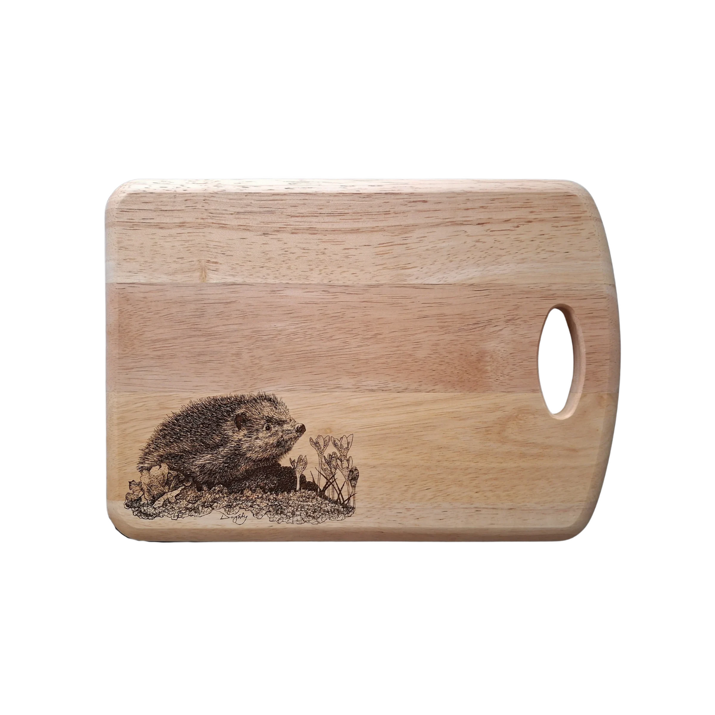 The Wandering Hedgehog - Medium Wooden Chopping Board (34x24x2cm)