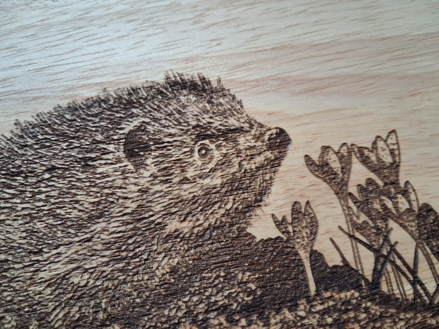Hedgehog *Exclusive Design* Small Chopping Board close-up image 