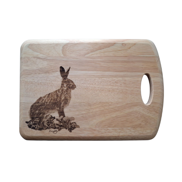 The Watchful Hare - Medium Chopping Board 