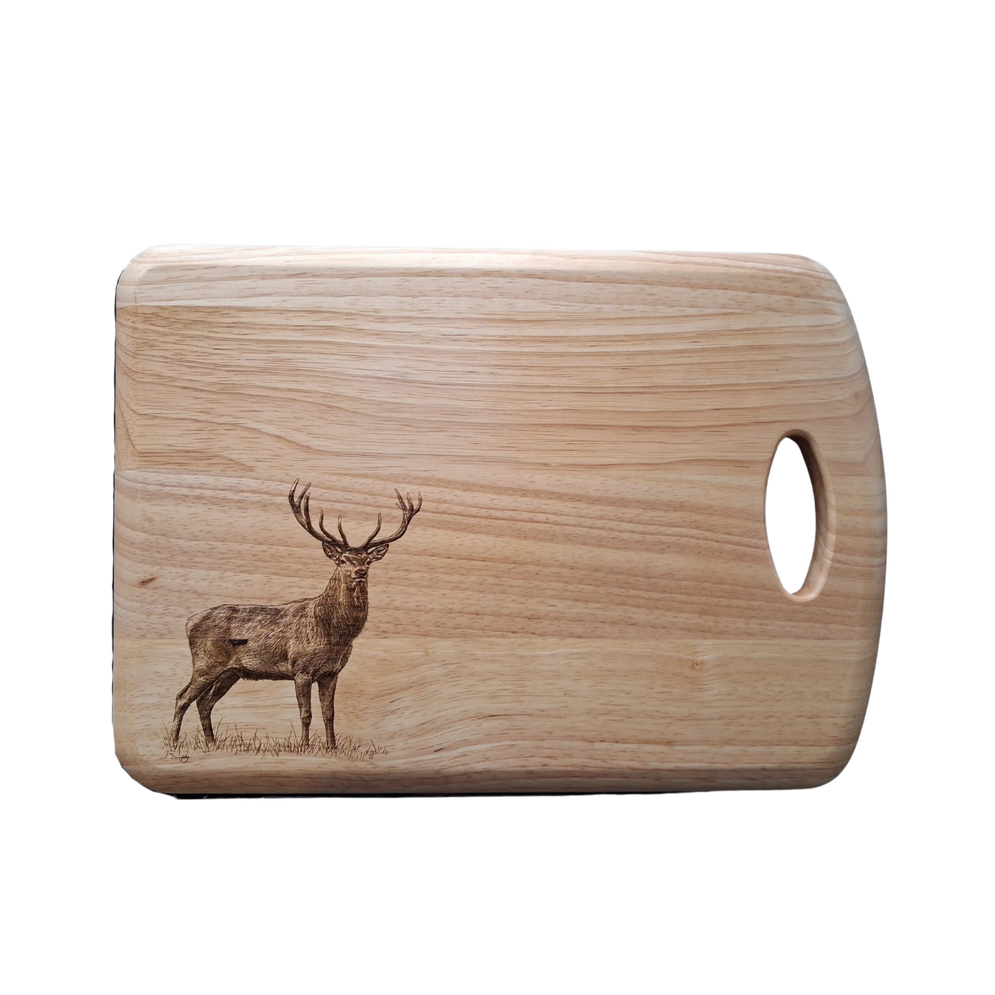 The Woodland Deer - Medium Wooden Chopping Board (34x24x2cm)