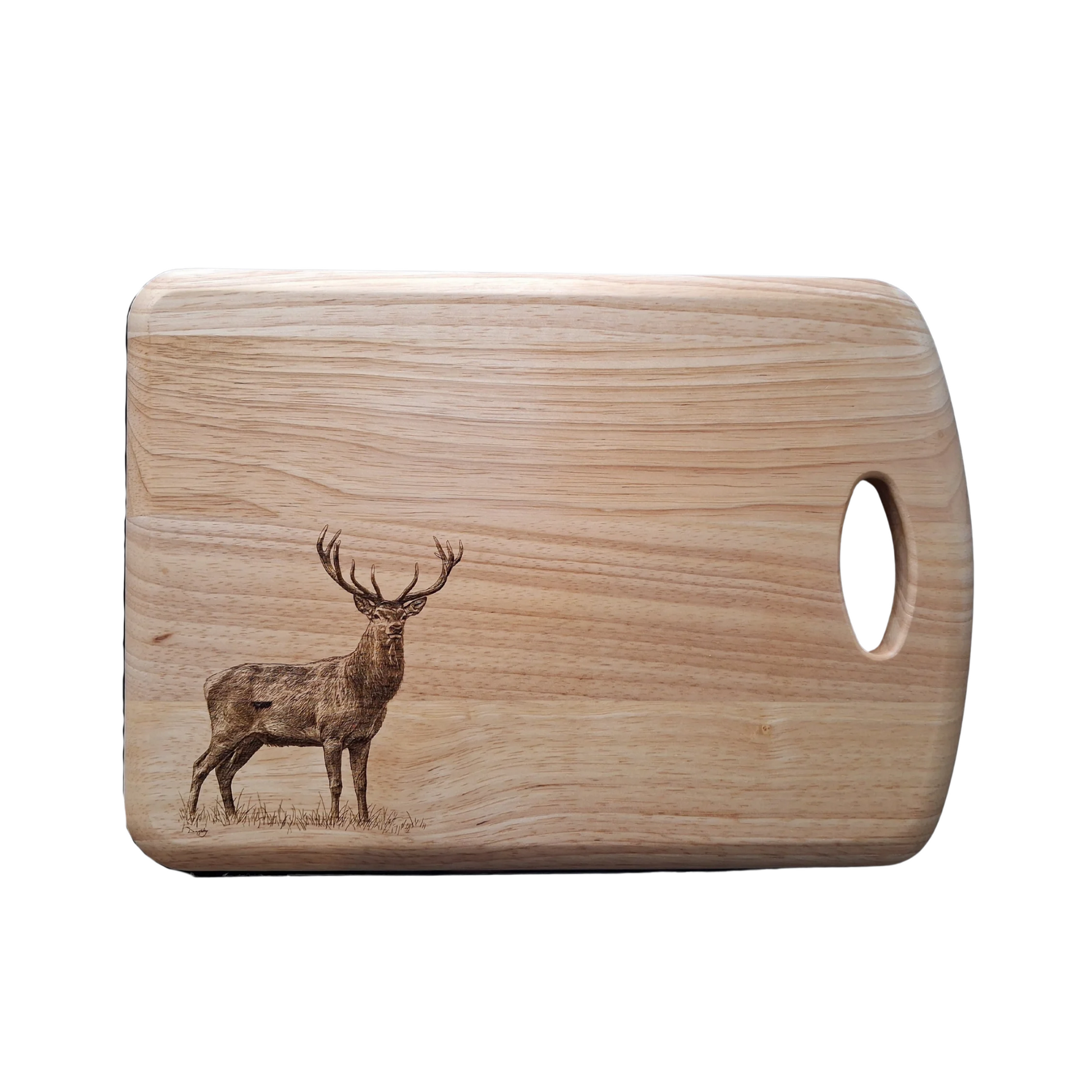 The Woodland Deer - Medium Wooden Chopping Board (34x24x2cm)