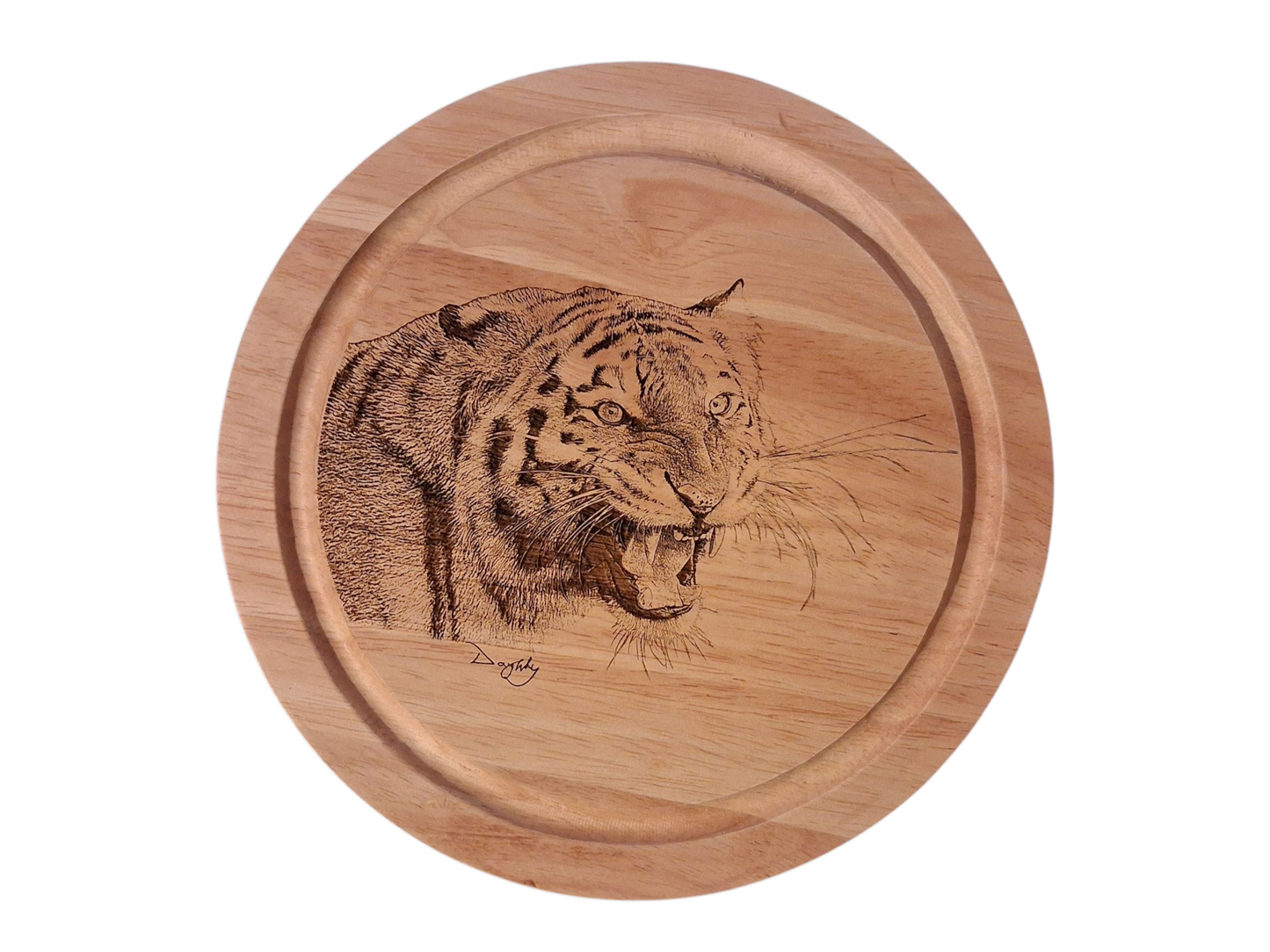 Tiger Design Cheese Set with Tools Closed