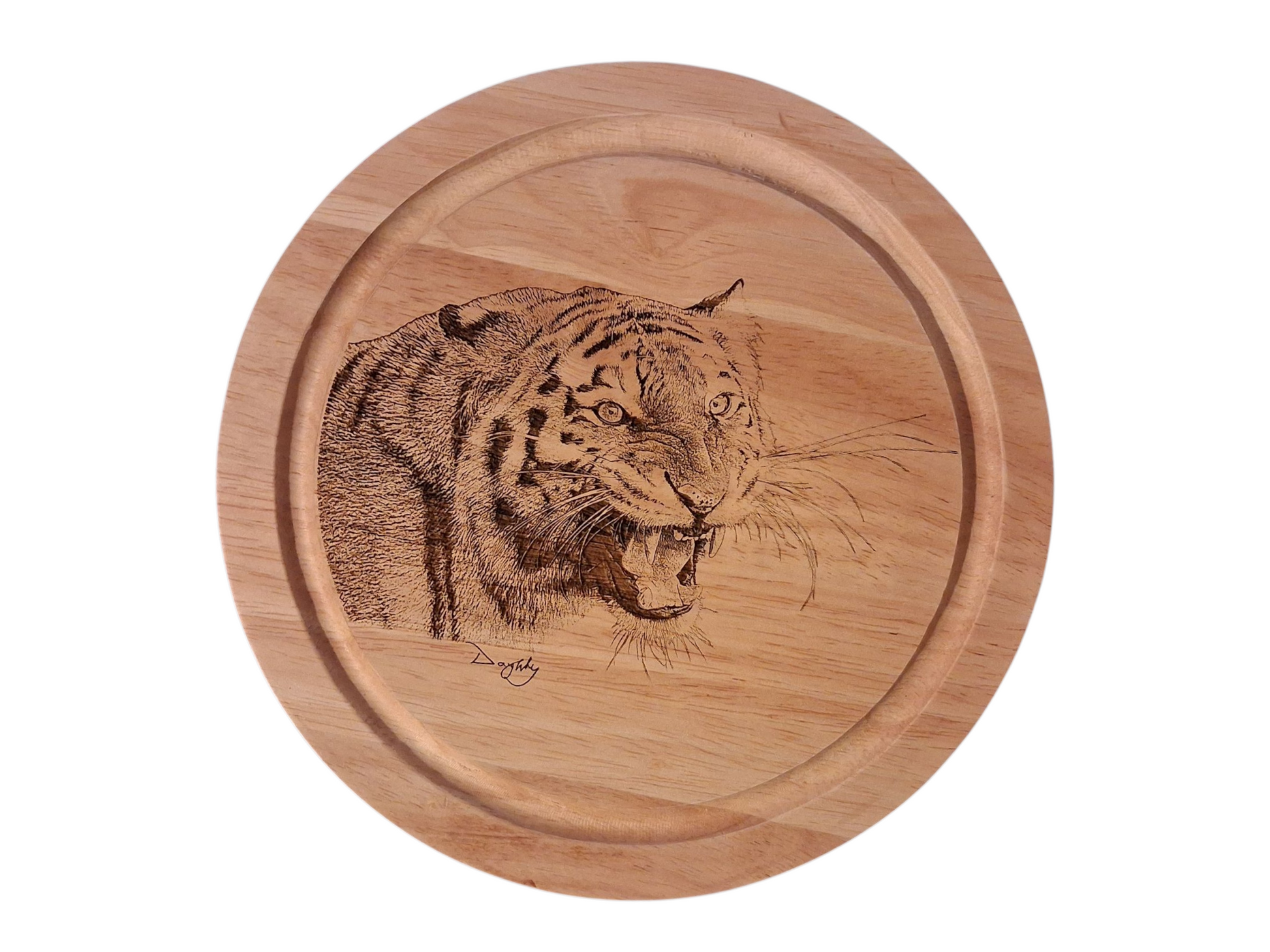 Tiger Design Cheese Set with Tools Closed