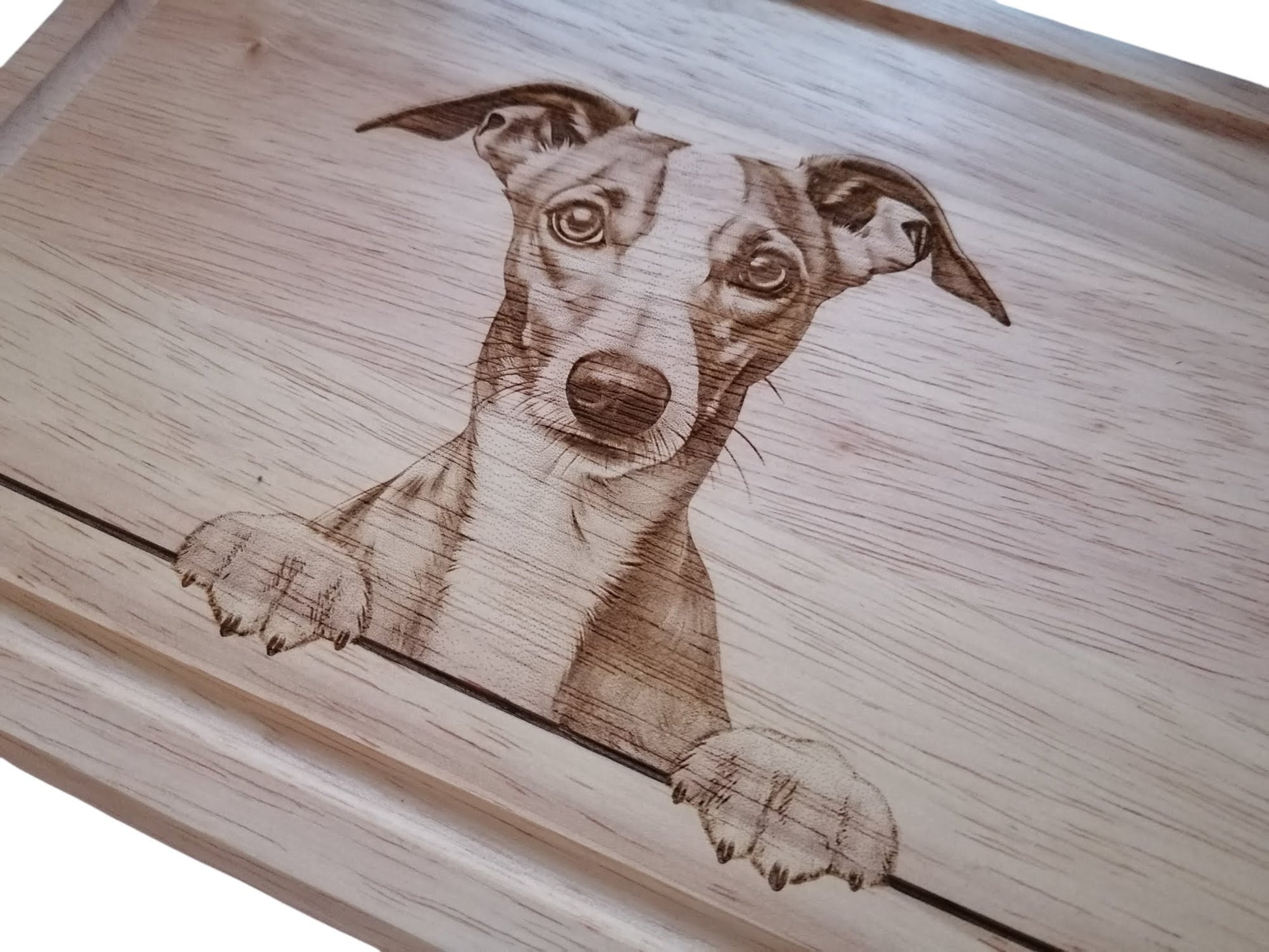 Personalised Whippet Dog Design Chopping Board 