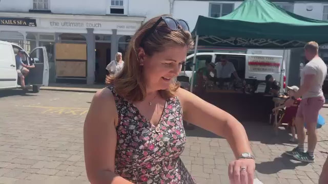 Load video: Doughty Designs happy customer opening her order.