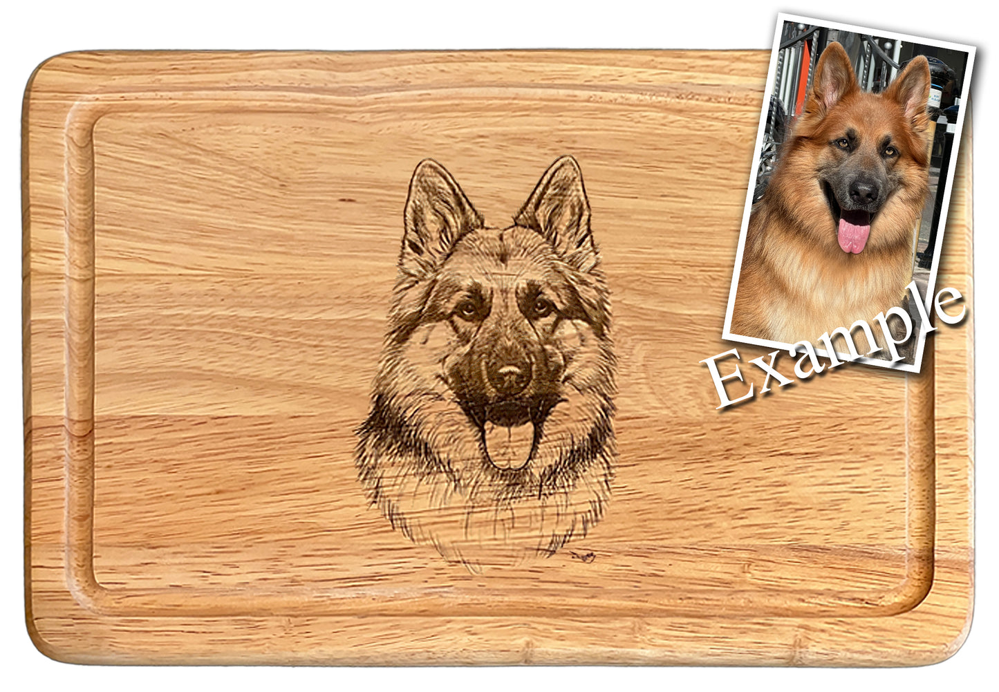 Your Photo on a Small Chopping Board with Groove (30x20x1.7cm)