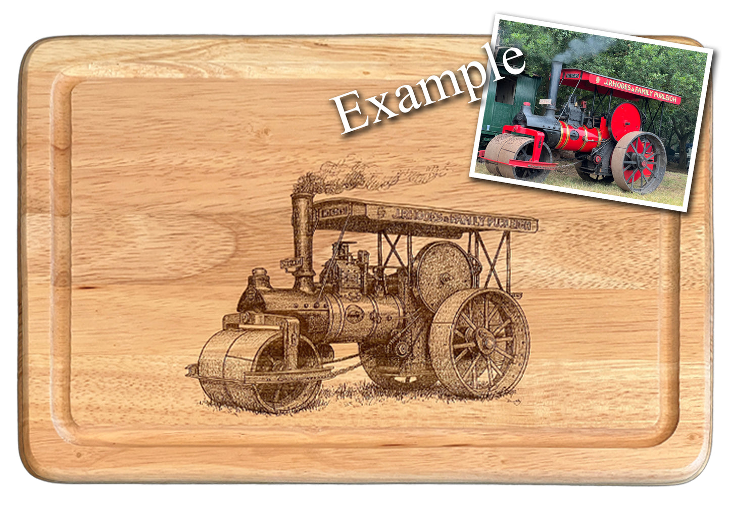 Your Photo on a Small Chopping Board with Groove (30x20x1.7cm)