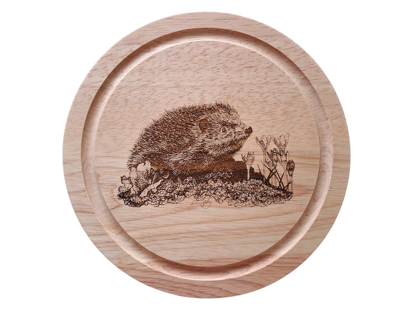 Hedgehog *Exclusive Design* Cheese Set with Tools (21cm dia. x 4cm).