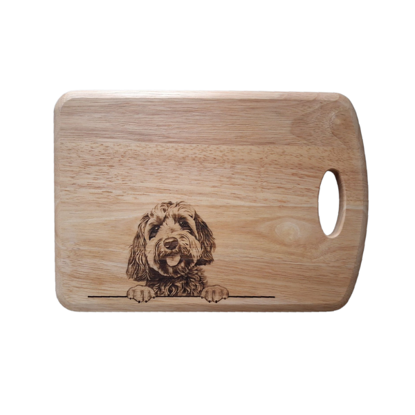 Cockapoo Dog Design Chopping Board Photo 
