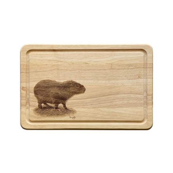 Capybara design small chopping board image of front 